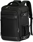 KLOSTAIN Bagage Cabine 45x36x20 pour Easyjet Sac a Dos Voyage Cabine Avion 30L Bagage Cabine Grande sous Siège Bagage à Main Homme Femme Sac à Dos pour Ordinateur Portable 15.6 Pouces Noir