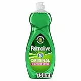 PALMOLIVE - Liquide Vaisselle Palmolive Original à l'Amande Douce - Respectueux de la Peau - Produit Dégraissant Pour une Vaisselle Étincelante - Flacon 750 ml