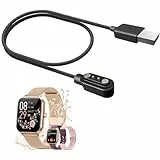 MBROS Compatible Pour Cable USB Compatible Pour Smartwatch RUXINGX Montre Connectée Femme 1.83' T6 (Noir)