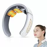 Masseur Cervical, 6 Têtes Massage Cou Portable avec Thérapie thermique à 42°C, 6 Modes de d'Impulsion 9 Intensités Accueil Masseur pour Un Massage Précis Au Bureau et à Maison