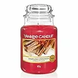 Yankee Candle bougie jarre parfumée | grande taille | Cannelle pétillante | jusqu’à 150 heures de combustion