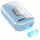 Épilateur Lumière Pulsée Refroidi au Saphir 4 °C, 22J Double Impulsion IGBT, Efficace, Portable, Indolore, Laser epilation definitive pour Femmes Bikini, aisselles, visage, voyage, IPL à domicile