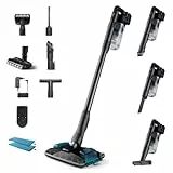 Philips 8000 Series Pet Aspirateur sans Fil, 80 Min d'Autonomie, Aspiration Puissante, Reconnaissance des Sols, Écran Intelligent, Embouts LED, Aqua & Animaux, Filtration Anti-Allergique (XC8055/01)