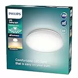 Philips Moire, plafonnier LED rond, 6W, Blanc chaud 2700K, Blanc