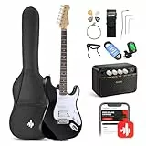 Donner Kit Guitare électrique pour débutant 39 pouces, micros S-S-H avec ampli, sac, capo, sangle, corde, accordeur, câble, médiators, DST100