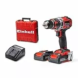 Einhell Professional Perceuse Visseuse à percussion sans fil TE-CD 18/50 Li-i BL Power X-Change (Li-ion, 18 V, moteur sans charbon, Couple 50 Nm) Livré avec 2 Batteries 2,0 Ah et un Chargeur
