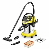 Kärcher Aspirateur Eau et Poussières WD 5 P S V-25/5/22, avec Prise de Courant, Filtre Plissé Plat, Fonction de Nettoyage du Filtre, Cassette Filtrante, 1100 W, Cuve : 25 l, Tube d'Aspiration : 2,2 m