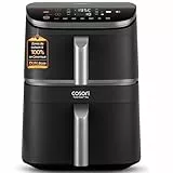 COSORI Air Fryer 10.8L Turbo Tower Pro,Friteuse sans huile avec 100% en Céramique, Double Stack, Dual Blaze&Turbo Blaze,3 Niveaux Cuisson,7 Fonctions de Cuisson,68% d’Économie d’Énergie,300+ Recettes