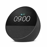 Amazon Echo Spot (modèle 2024) | Réveil connecté avec un son de qualité et Alexa | Noir