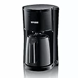 Severin Cafetière Filtre Isotherme, 1 000 W, Capacité de 1L, Jusqu'à 8 tasses, Verseuse isotherme avec couvercle de filtration, Noir, KA 9306