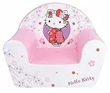 Fun House | Fauteuil Club Hello Kitty pour Enfant 12 Mois+ | L52 x P33 x H42 cm | Mousse Légère | Housse Lavable à 30° | Licence Officielle | Origine France Garantie | Idée Cadeau