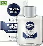 NIVEA MEN Sensitive Baume après-rasage après-rasage pour peaux sensibles des hommes - Soin de rasage apaisant pour soulager les irritations de la peau (100 ml)