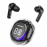 Ecouteurs Bluetooth sans Fil, Casque Bluetooth 5.3 avec 4 ENC Réduction Bruit Mic Écran LED HiFi Son Stéréo 42H Durée Lecture IP6 Étanche Sport Oreillette Contrôle Tactile pour iOS Android