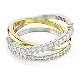 Swarovski Bague Hyperbola, Tailles variées, Blanche, Finition mix de métal