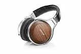Denon AH-D7200 Casque Circum-aural de Référence Hi-Res Audio avec Haut-parleurs FreeEdge 50 mm et Oreillettes en Bois de Noyer Américain - Marron