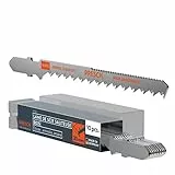 Presch Lames de scie sauteuse Bois 10 pièces - Découpes arrondies très nettes (4-30 mm) - Lames haute longévité à emmanchement en T pour toutes les scies sauteuses - Lame scie sauteuse bois