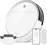 OKP Aspirateur Robot K5 avec Télécommande, Robot Aspirateur Mince Silencieux Connecté avec WiFi/Bluetooth/Alexa/App, 6 Modes de Nettoyage, Auto-Charge, Idéal pour Poils d'animaux Sols Durs