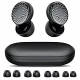Bouchon D'oreille pour Dormir, Anti-Bruit 45 dB, Bouchons Réutilisables en Silicone Souple et Ergonomiques, 4 Tailles (XS/S/M/L), Adaptés pour Dormir/Voyager/Se Concentrer (Noir)
