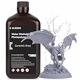 ELEGOO Résine Lavable à l'eau V2.0 pour Imprimante 3D LCD UV 405nm Résine Photopolymère, Gris Céramique 2000G