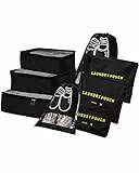 BillyBath 8-en-1 Set de Organiseurs de Bagage pour Voyage,Cubes Étanche Sacs de Voyage Rangement,Organisateur Valise Sacoches Bagages,Pour Vêtements Chaussures Sous-vêtements Cosmétiques (Noir)