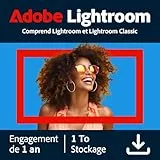 Adobe Lightroom incl. Lightroom Classic 1 TO | fonctionnalités IA | 1 an |PC/Mac |Téléchargement