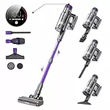 Vistefly V15s Max Aspirateur Balai sans Fil 580W, 55Kpa Aspirateur sans Fil Puissant 8 en 1, Écran Tactile LED Autonomie 70min Détection Poussière pour Poils Animaux Sol Tapis