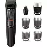 Philips Multigroom Série 3000, Tondeuse Multi-styles 7-en-1 pour Visage, Cheveux et Corps avec Technologie DualCut (Modèle MG3720/15)