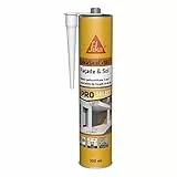 SIKA - Mastic polyuréthane - SikaSeal-183 Façade & Sol ton pierre - Spécial joints de façades et sols extérieurs - Étanche à l’air et à l’eau - 300 ml