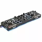 Hercules DJControl Starlight - Contrôleur DJ USB portable à 2 pistes et 8 pads, logiciel Serato DJ Lite, pour PC et MAC