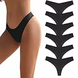 flintronic Strings Femme sans Couture, Lot de 6 Strings pour Femme, sous-vêtements Taille Basse, Sexy Chic Culotte Stretch, Slip Invisible Multipack Thong