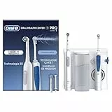 Oral-B Oral Health Center Hydropulseur Dentaire et Brosse à Dents Électrique Pro Series, Jet Dentaire, 1 Canule Oxyjet, 1 Canule Water Jet, 4 Jets d'Eau et 5 Pressions, 2 Brossettes, Rechargeable