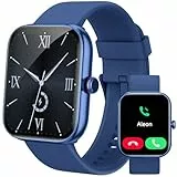 Quican Montre connectée Femme Smartwatch 1.9' avec Appel Bluetooth fréquence Cardiaque Alexa Podometre Suivi Sommeil Montre Intelligente Femme IP68 Fitness Watch Sport pour Android iOS(Bleu)