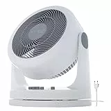 Iris Ohyama Woozoo Ventilateur de Table, 33m², Ventilateur de Bureau, Blanc, 3 Vitesses, Oscillation, Silencieux, Portable, Idéal pour Chambre, Salon, Cuisine, Refroidisseur d'air, Puissant, PCF-HM23