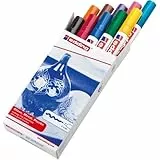 edding 750 Marqueur peinture brillante - multi-couleur - 10 feutres peinture brillante - pointe ronde 2-4mm - pour dessin, coloriage, scrapbooking - étanche, très opaque