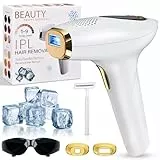 NIKYJM Épilateurs à lumière pulsée, Épilation au laser IPL avec Fonction de Refroidissement, 9 Vitesses et 3 Fonctions HR/SC/RA, Appareil d'épilation pour Hommes, Femmes, Corps, Aisselles (Blanc)