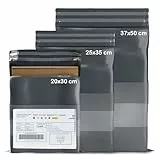 UGIX Emballage Colis Vinted - Pack de 30 Pochettes d'Envoi Colis Vinted, Enveloppe Plastique Expédition Résistante, Auto-Adhésive, Opaque pour Vêtements, Chaussures, Livres - Gris