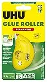 UHU Roller de colle permanent - Colle de façon permanente, rapide, propre, précis et instantané, sans solvants, transparent, 9,5 m x 6,5 mm