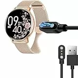 Blueshaweu Magnétique Chargeur Compatible avec NAIXUES S53 Montre,Magnétique Charger Cable Montre Connectée USB 3,3ft Compatible avec ‎HASAKEI/NAIXUES S53 1,39' Pouces Smart Watch (Noir)