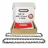Oregon -Lot de 2 Chaînes de Tronçonneuse pour Guide-Chaîne de 14' (35 cm), 52 Maillons d'Entraînement, Faible Rebond, Compatibles avec Husqvarna, McCulloch, Bosch, Ferrex, Primaster et autres