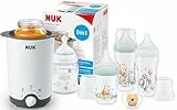 NUK Perfect Match Ensemble de biberons Winnie l'ourson & Thermo 3 en 1, chauffe-biberons, dans un kit de démarrage, pour décongeler, réchauffer et maintenir au chaud des aliments liquides et en