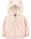 Simple Joys by Carter's Veste Sweater à Capuche Doublure Sherpa Mixte Bébé, Rose, 0 mois