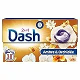 Dash 2en1 PODS, Lessive En Capsule, 38 Lavages, Souffle Précieux, 3 SEMAINES DE FRAÎCHEUR* AVEC L’ADOUCISSANT LENOR, Fabriquée En France, Dash 2in1