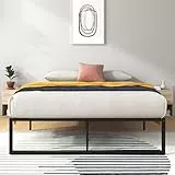 ZINUS Lorelai 36 cm Sommier plateforme métallique | Support de lattes en acier | Espace de rangement sous le lit | Assemblage facile | 140 x 190 cm | Noir