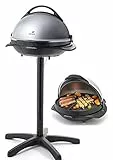 SENYA Barbecue Électrique 2 en 1 sur Pied et sur Table, Plaque en Fonte d’aluminium, Couvercle Détachable, 2200W, SYCK-G043, Gris