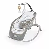 Ingenuity, Transat Évolutif et Siège Sauteur Bébé - Bella Tedy avec vibrations, arche de jeu, 2 jouets, 12 mélodies, pliable, volume réglable, ergonomique, dès la naissance à 18 kg