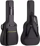 CAHAYA Housse de Guitare en Nylon Oxford Etui pour Guitare Etanche avec Poches Externes Housse pour Guitaire Classique et Acoustique Folk 39’’40’’41’’, Noir CY0152