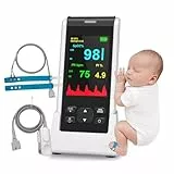 Oxymetre de doigt Saturometre Oxymetre Pédiatrique, HOLFENRY rechargeable Oxymetre De Doigt Enfant Avec Application Gratuite Moniteur SpO2, Fréquence cardiaque Utilisation à la maison École Voyage