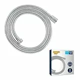 GROHE Flexible tuyau de douche salle de bains VitalioFlex métallique, tuyau de douche 1500mm, anti-pliures, finition brillante, raccord fileté universel 1/2', chromé, 22108000 (Import Allemagne)