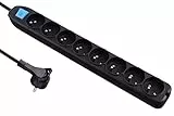 Electraline 32055 Bloc Multiprise 8 Prises avec interrupteur - câble 1,5 m