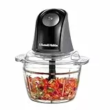 Russell Hobbs Hachoir électrique [polyvalent] blender (pour légumes, fruits, viande, oignons, récipient de 1l, lavable au lave-vaisselle, 2 vitesses, lames en acier inox, 350W) Anthracite 27131-56